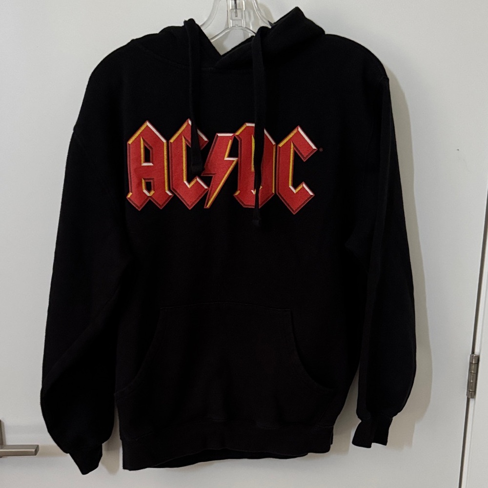 AC/DC Black Hoodie with Red and Yellow Logo